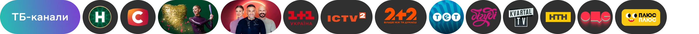 Фільми, серіали та телеканали, які доступні в передплаті Національне ТБ