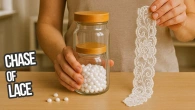I took a jar and some LACE, you will be amazed at what I made! A stunning piece for any home