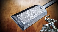 XXXL Japanese chisel from Damascus steel. Making process