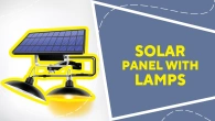 Solar panel with lamps