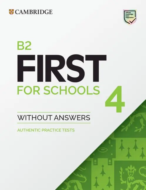 Обкладинка "Practice Tests. B2. First for Schools 4. Student's Book without Answers"