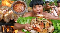 Ultimate Rainforest Survival: Authentic Chicken Grill Recipe | Primitive Cooking Adventure
