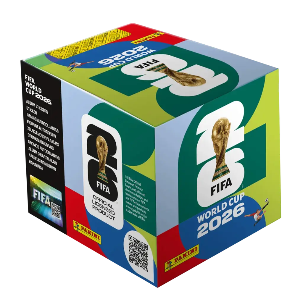 Обкладника "Коробочка з 50-ма пакетиками наклейок Panini FIFA World Cup 2026" Обкладинка "Коробочка з 50-ма пакетиками наклейок Panini FIFA World Cup 2026"
