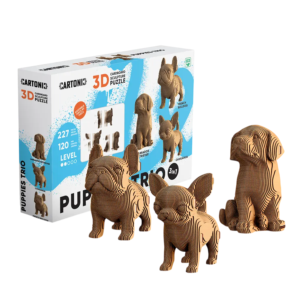 Картонний конструктор «Cartonic 3D Puzzle PUPPIES TRIO»