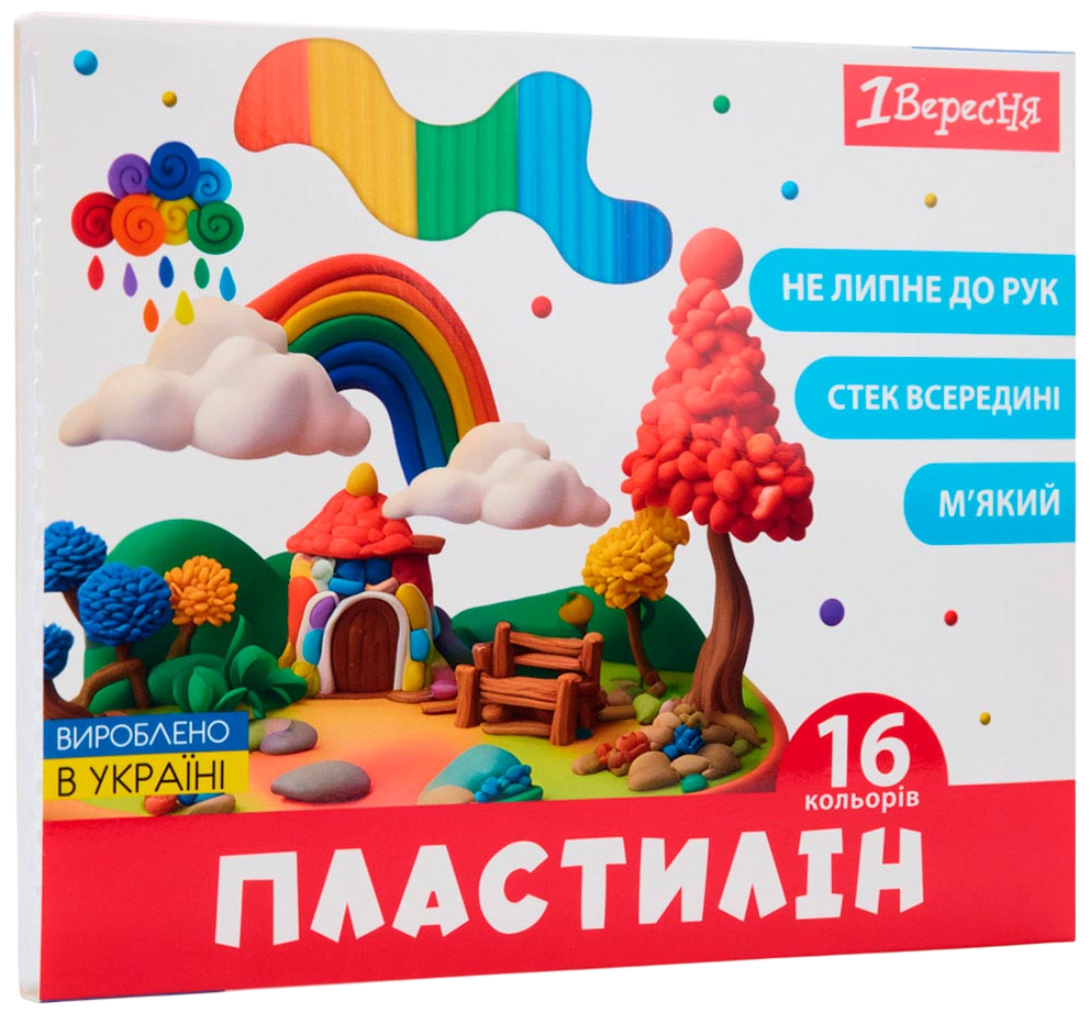 Пластилін 1Вересня 16 кольорів