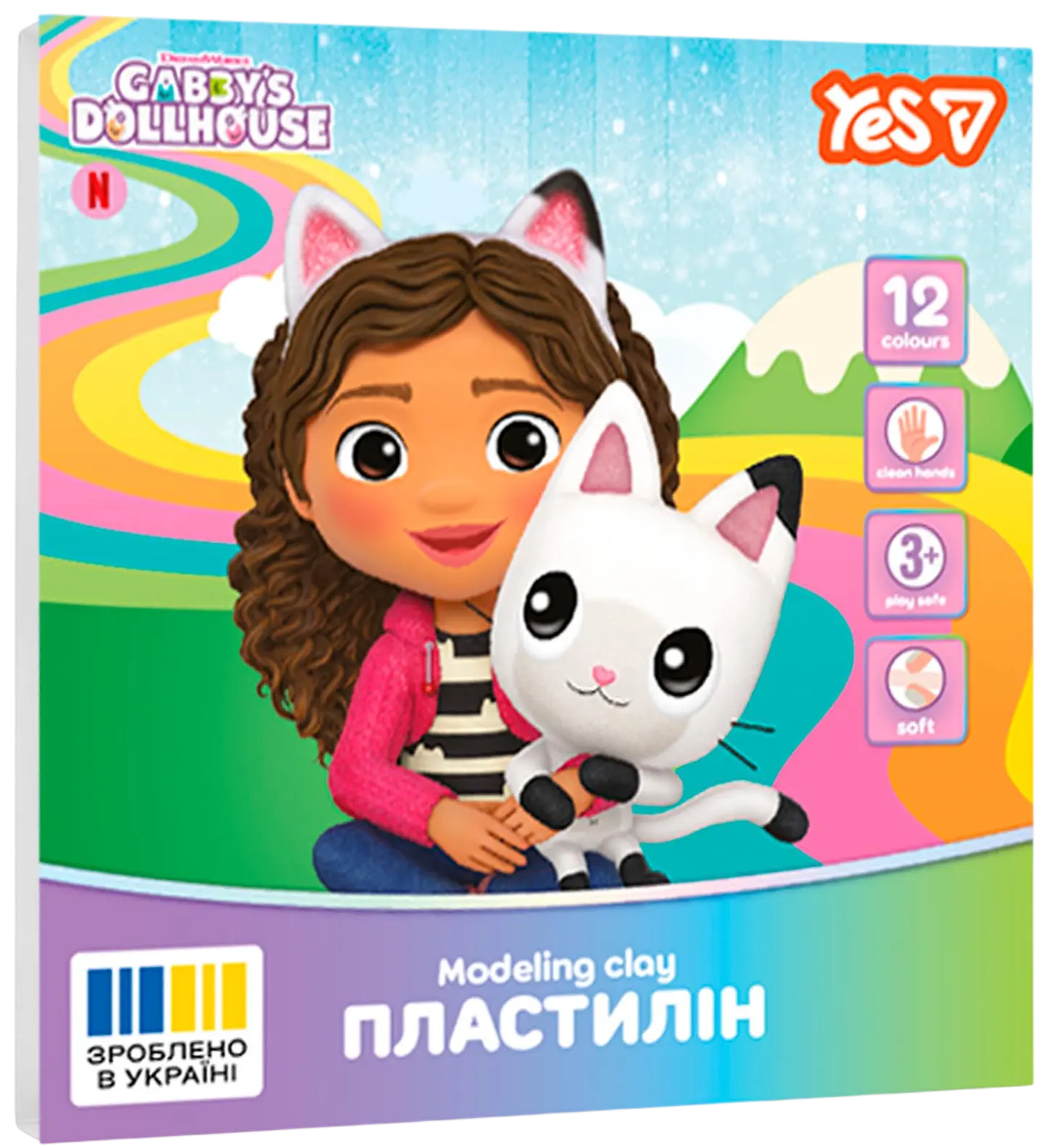 Пластилін Yes 12 кольорів Gabby Dollhouse