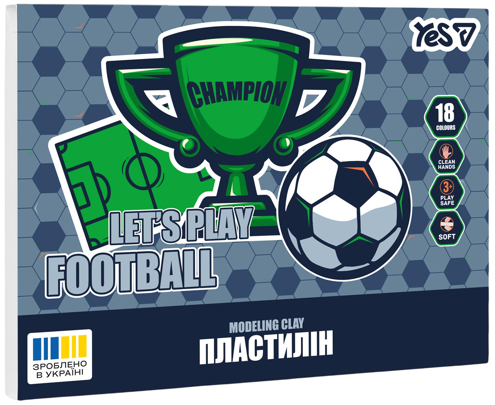 Пластилін Yes 18 кольорів Football