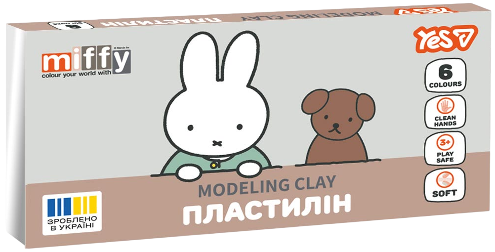 Пластилін Yes 6 кольорів Miffy