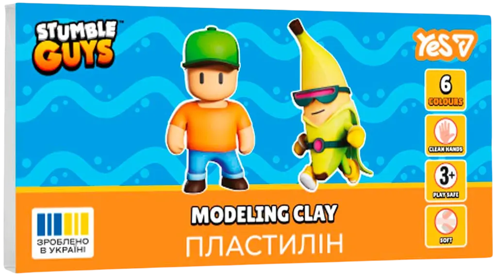 Обкладинка "Пластилін Yes 6 кольорів Stumble Guys"