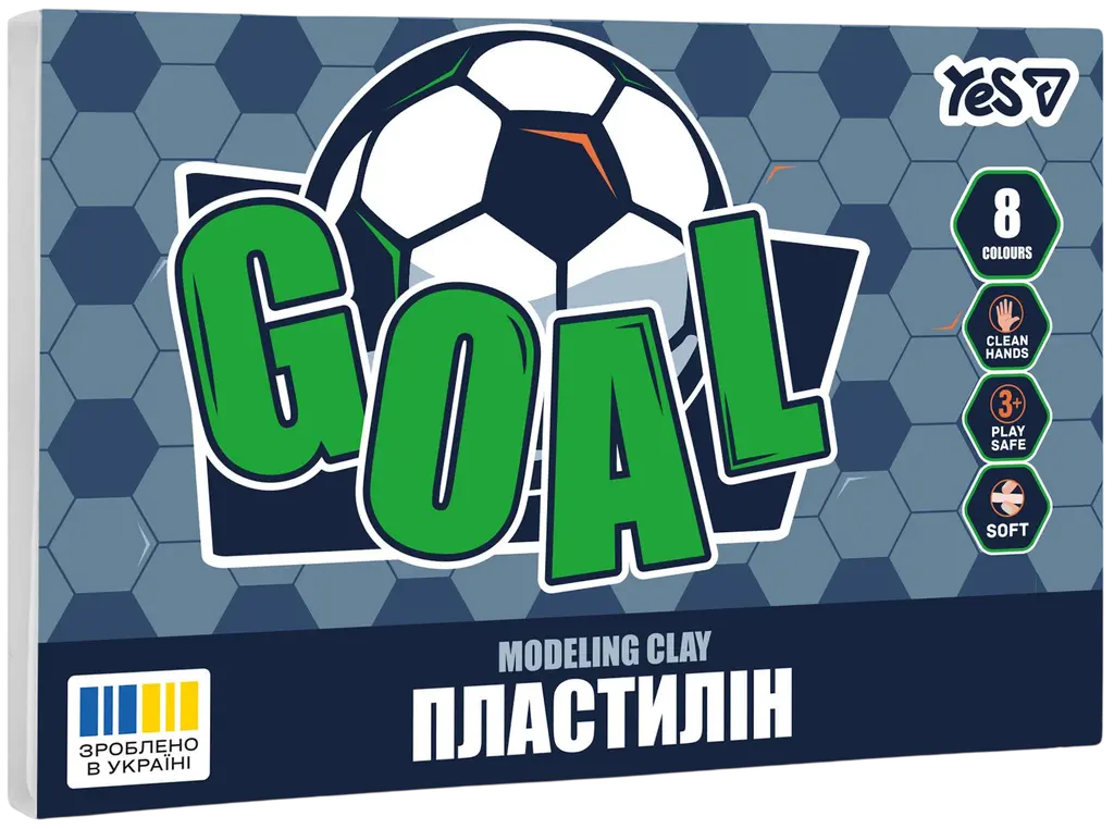 Обкладинка "Пластилін Yes 8 кольорів  Football"