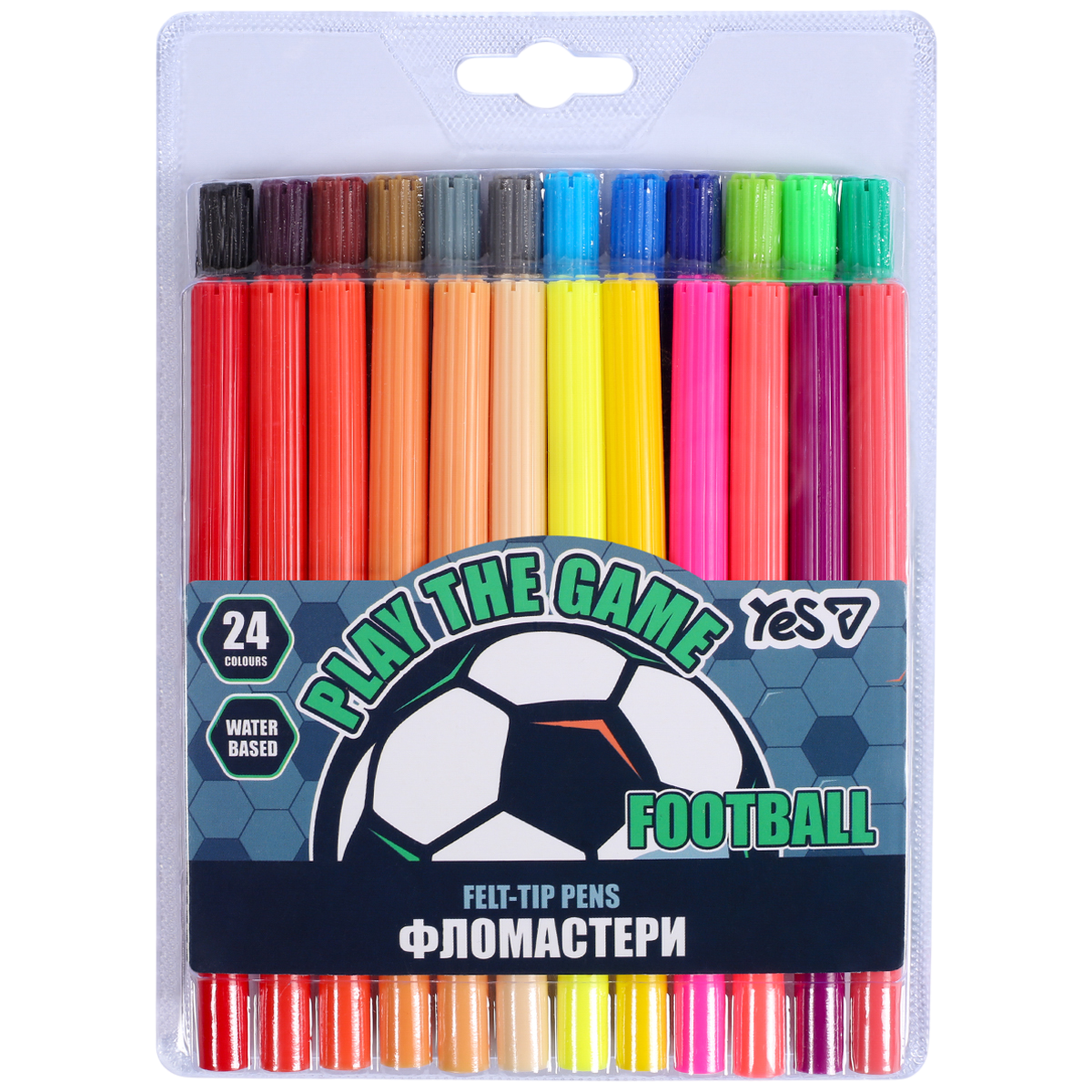 Фломастери Yes 24 кольори Football