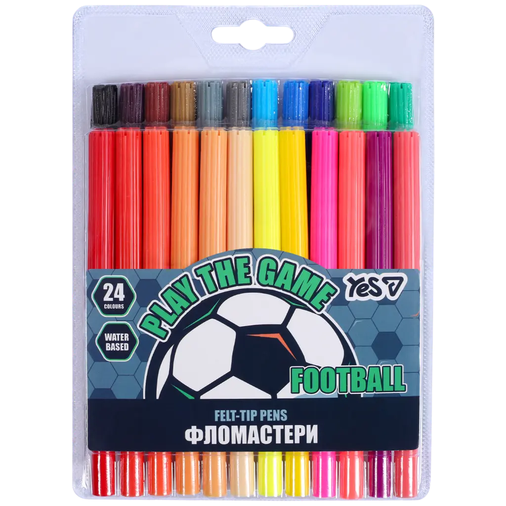 Обкладинка "Фломастери Yes 24 кольори Football"