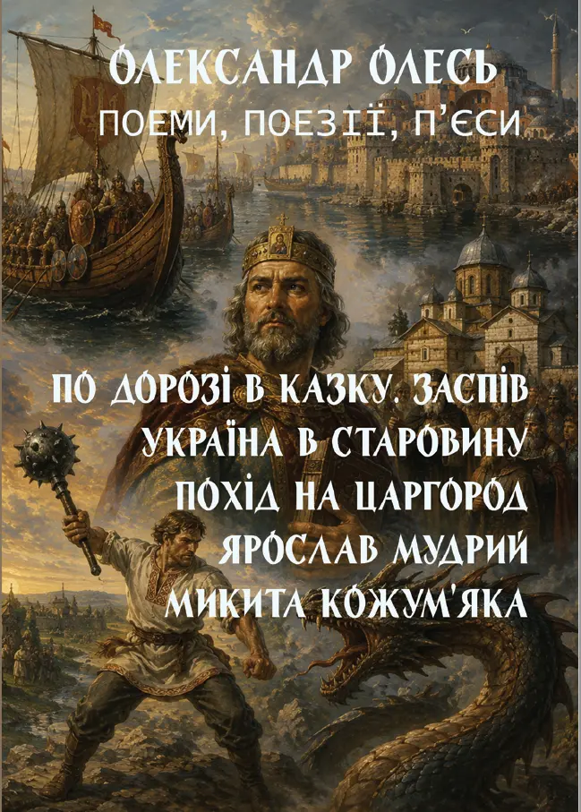 Обкладника "Поеми, поезії, п’єси: По дорозі в Казку. Заспів. Україна в старовину. Похід на Царгород. Ярослав Мудрий. Микита Кожум’яка" Обкладинка "Поеми, поезії, п’єси: По дорозі в Казку. Заспів. Україна в старовину. Похід на Царгород. Ярослав Мудрий. Микита Кожум’яка"