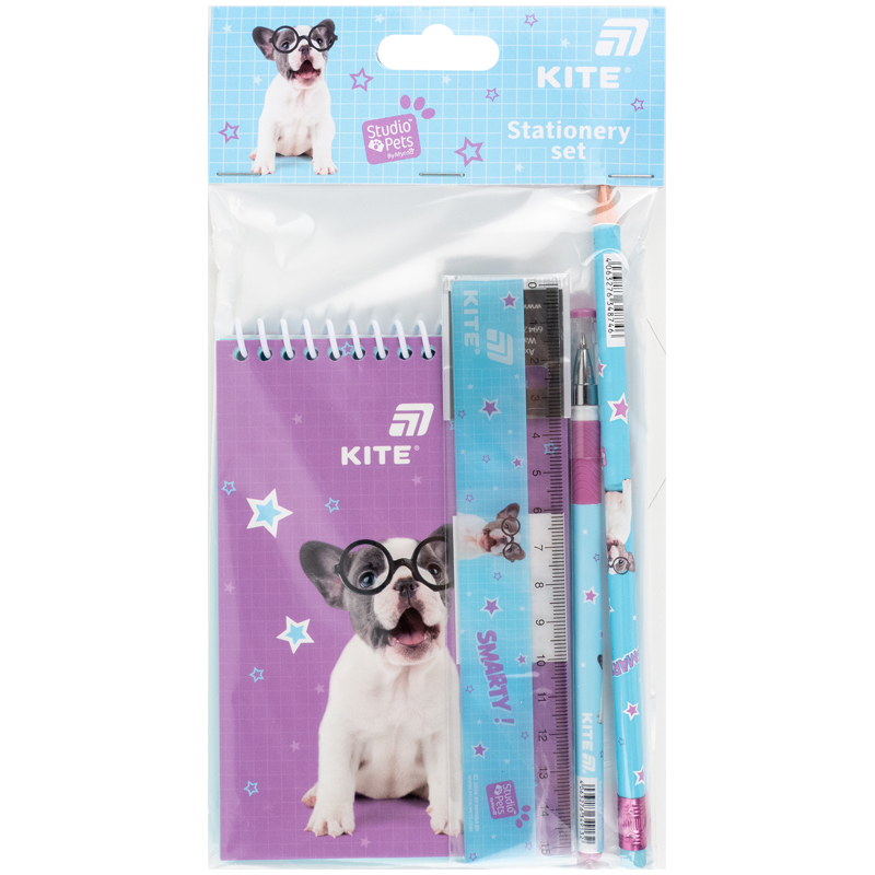 Набір канцтоварів Kite Studio Pets (4 предмети). - Kebuk