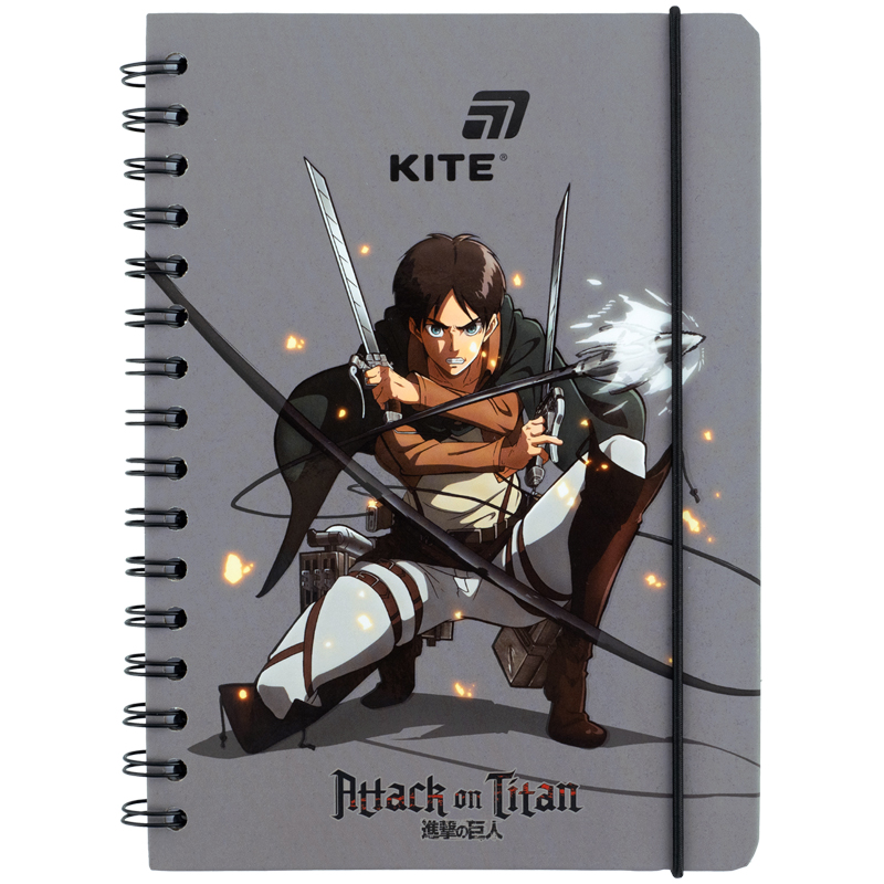 Блокнот на спіралі Kite Attack on Titan (A5, 80 аркушів)