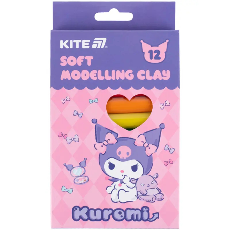 Обкладинка "Пластилін восковий Kite Kuromi (12 кольорів, 200 г)"