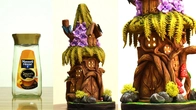 Magical Clay Craft Ideas: Transform a Jar into a Fairy Tree House Lamp
