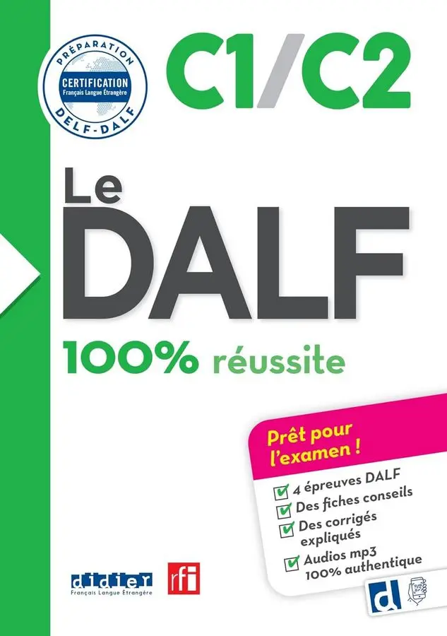 Обкладника "Le DALF C1/C2 100% réussite - Livre + didierfle.app" Обкладинка "Le DALF C1/C2 100% réussite - Livre + didierfle.app"