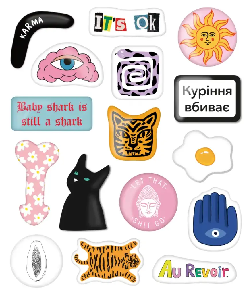 Обʼємний стікерпак «It's ok»