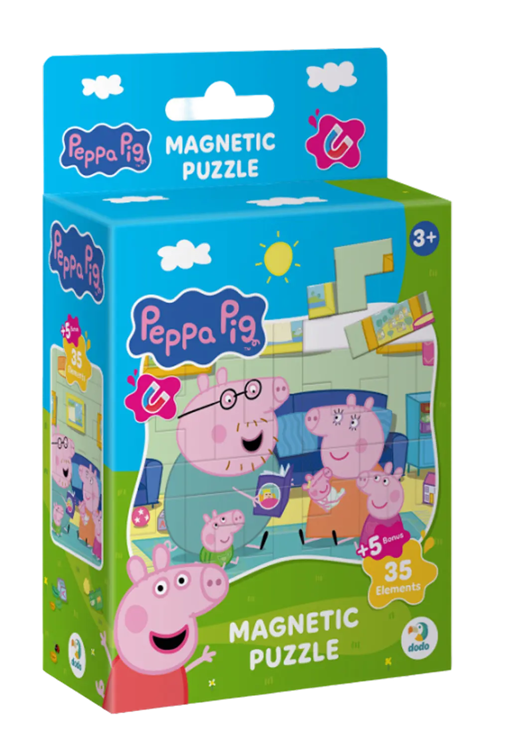 Обкладника "Магнітний пазл на 40 елементів Peppa Pig. Домашній вечір" Обкладинка "Магнітний пазл на 40 елементів Peppa Pig. Домашній вечір"