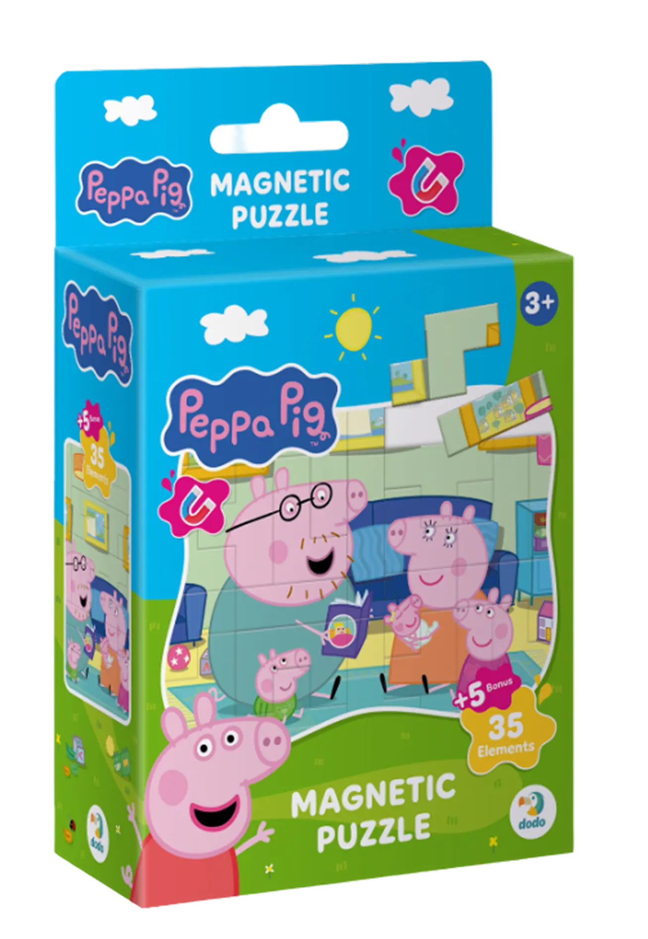 Магнітний пазл на 40 елементів Peppa Pig. Домашній вечір