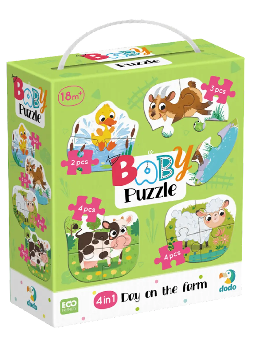 Обкладинка "Пазл 4 в 1 Baby puzzle. День на фермі"
