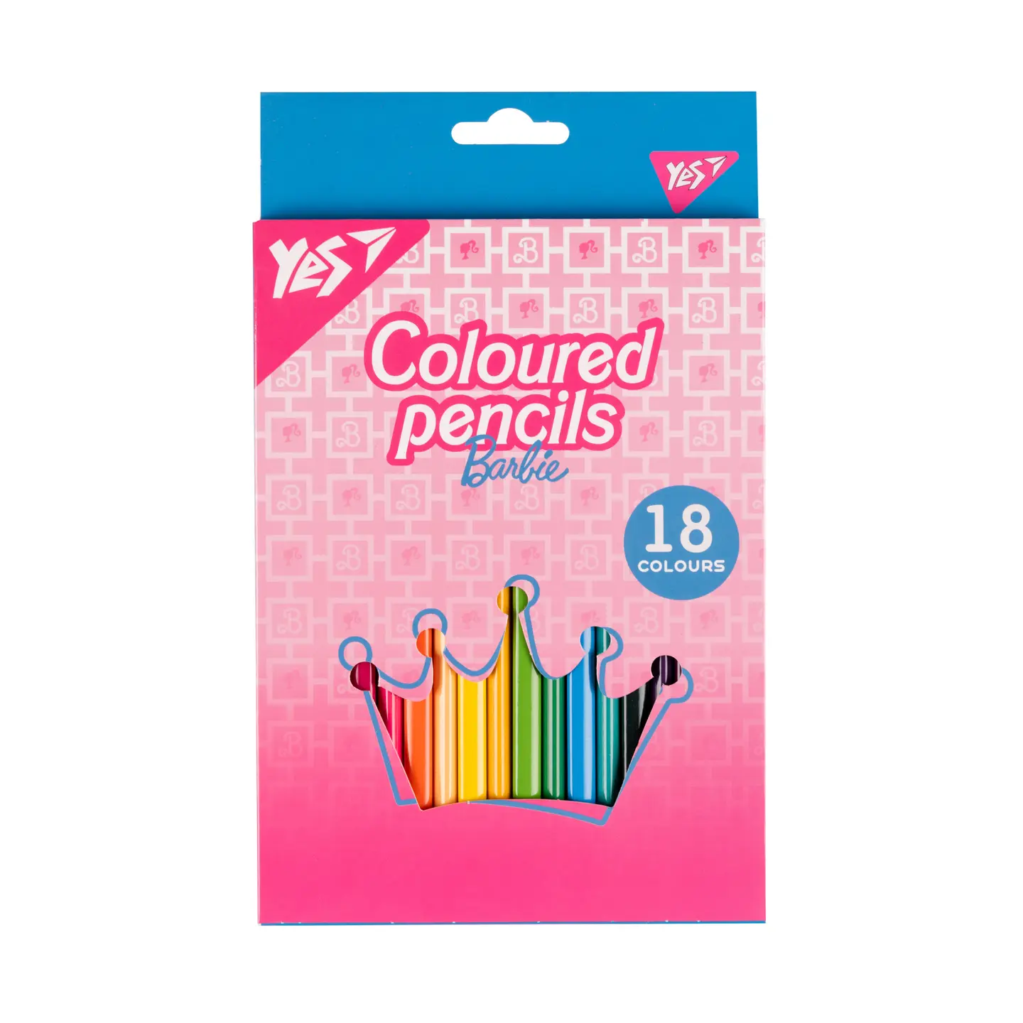 Олівці кольорові YES 18 кольорів Barbie, рожевий