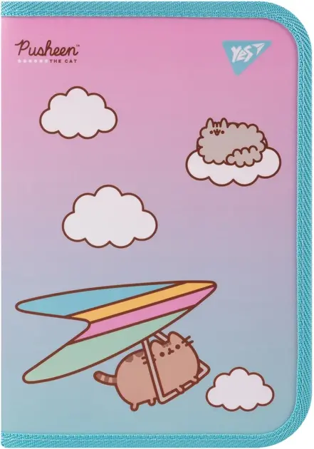 Папка для зошитів YES пласт. на блискавці В5 Pusheen.Stormy