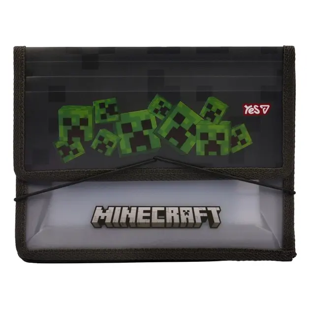 Папка для зошитів YES пласт. на резинці В5 Minecraft.Creepers