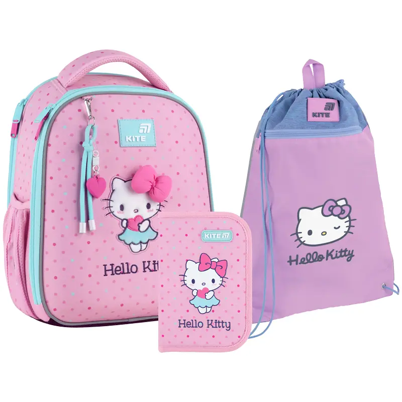 Шкільний набір Kite Education Hello Kitty (рюкзак, пенал, сумка)