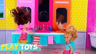 Barbie doll sisters bathroom routine with slime! Play Toys!