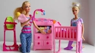 ! Barbie Doll Baby Sitter! Play Toys