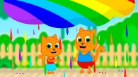 Cats Family in English - Rainbow Clouds Cartoon for Kids