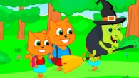 Cats Family in English - Camping In The Woods Cartoon for Kids