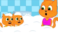 Cats Family in English - Foamy Day For Mom Cartoon for Kids