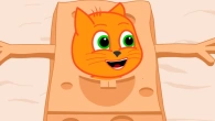 Cats Family in English - Turned Into a Sandy Sponge Shape Cartoon for Kids