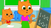 Cats Family in English - School Exam Cartoon for Kids