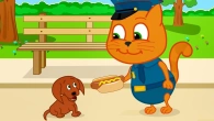 Cats Family en Français - Chat police cherche chien Dessin Animé 2019 en Français