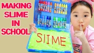 Boram and Ddochi Making Slime in School