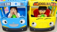 Boram and her friend play tayo bus in home