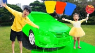 Boram and dad are preparing colored car