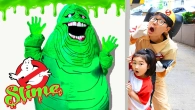 Boram and Conan Haunted House Slimer Ghost Busters and learns the safety rules for children