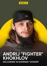 Andrij "Fighter" Khokhlov, wojownik w kompanii "Gonor" — plakat